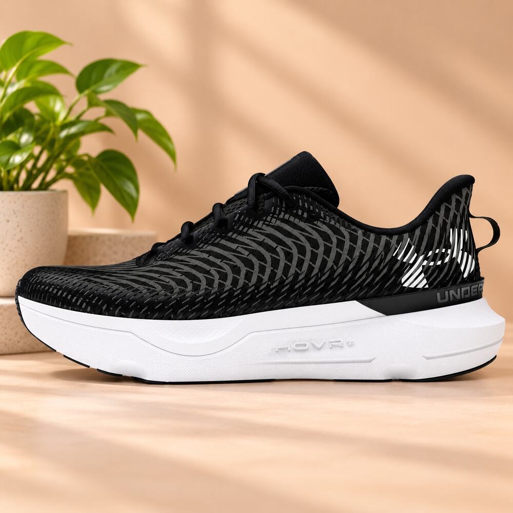 NWT Under Armour Women's Infinite 6 Running Shoes Black/Castlerock/White Size 11